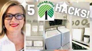 $1 DOLLAR STORE Laundry Room Organization Small Space Laundry Hacks