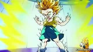 Kid Trunks Turns Super Saiyan for the First Time Kid Trunks vs. Vegeta True 1080p HD