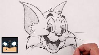 How To Draw Tom the Cat  Tom and Jerry Sketch Tutorial