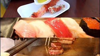 Japanese A5 Wagyu Beef King Crab Legs and Sushi at Tsukiji Market Tokyo Japan