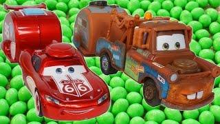 Lightning Mcqueen and Mater Find Magic Beans Funny Cars Toon Candy