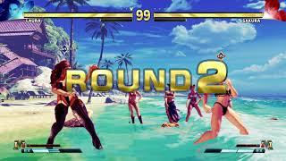 SFV PC Mod  LAURA ETERNITY VS SAKURA  WIND BIKINI MOD