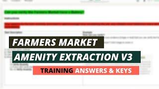 Farmers Market Amenity Extraction v3 Toloka Yandex task  Training Answers and keys