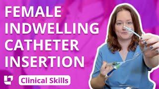 Indwelling Urinary Catheter Insertion on Female - Clinical Nursing Skills  @LevelUpRN