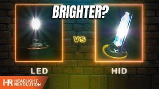 HID vs LED - Which is Brighter? 35w HID 55w HID and 5 Popular LED Bulbs