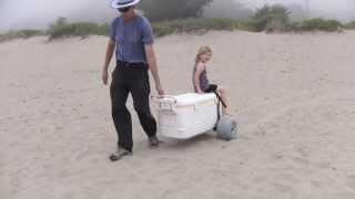 Wheel Axle Kit transforms a cooler to a kid carrier