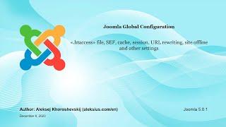 Joomla Global Configuration tutorial