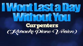 I WONT LAST A DAY WITHOUT YOU - Carpenters KARAOKE VERSION