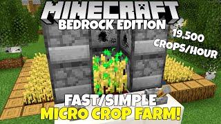 Minecraft Bedrock FAST Micro Crop Farm Tutorial 19500 CropsHour MCPE Xbox Ps4 PC