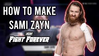 How To Make SAMI ZAYN In AEW Fight Forever CAW Formula