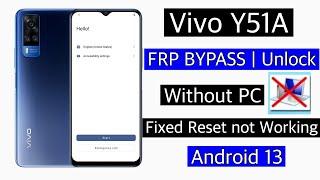 Vivo Y51A Frp Bypass without pc  Vivo y51a bypass google account lock android 13  y51a frp unlock