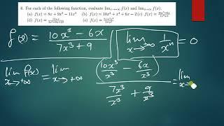 limits to infinity limits as x approaches positive and negative infinity