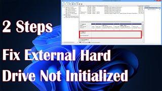 External Hard Drive Not Initialized - 2 Steps Fix How To