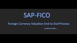 Foreign Currency Valuation in SAP - FAGL_CV