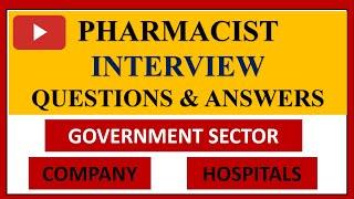 Pharmacy interview questions and answers