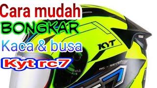 cara mudah melepas kaca dan spons helm kyt rc7 dan memasang kembali seperti semula