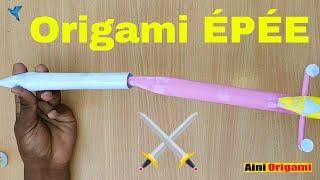 Origami ÉPÉE en Papier  Comment faire une épée en papier