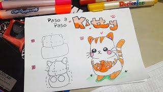 Como Dibujar un Gato Naranja  Aprende a Como Dibujar Animales  paso a paso