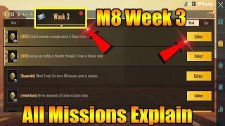 BGMIPUBG M8 Week 3 Missions Explain  Royale Pass Bounty Legends Week 3 All Mission Explain