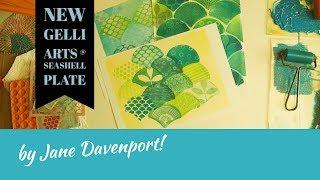 Trying the new Jane Davenport Gelli Arts ® seashell plate