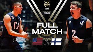  USA vs  FIN - Paris 2024 Olympic Qualification Tournament  Full Match - Volleyball