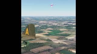 Getting buzzed by a PINK DC-3  #microsoftflightsimulator #warbirds #dday80 #ww2 #dakota #flyby