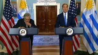 Secretary Kerry Delivers Remarks With Uruguayan President Mujica