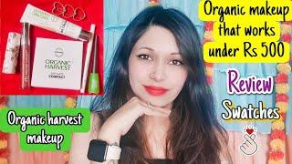 Organic makeup under Rs 500  Organic harvest makeup review #makeup #organic