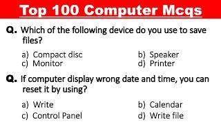 Top 100 Computer Fundamental MCQ  Computer mcq questions and answers