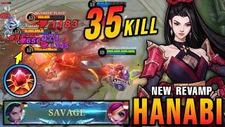 2x SAVAGE + 35 Kills Hanabi Revamp 100% OVERPOWERED - New Revamp Tryout  MLBB