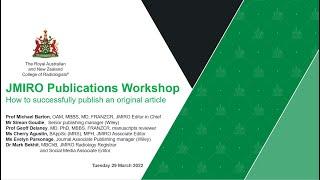 JMIRO Publications Workshop - How to successfully publish an article