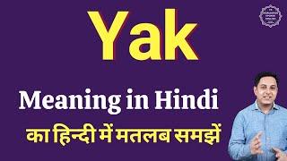 Yak meaning in Hindi  Yak ka matlab kya hota hai