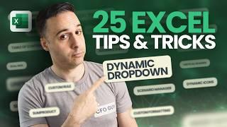 25 Tips & Tricks to Make you an Excel WIZARD