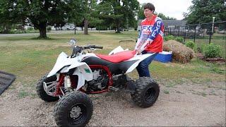 Riding a survivor Yamaha YFZ 450r at Dyracuse ATV park in Wisconsin