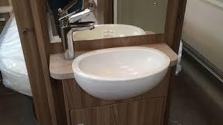 Swift Challenger 560 2018 rear fixed island bed with mid washroom and shower £23370 IN STOCK READY