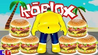 WHAT IF THEREs a LOT of BURGERS to GET? Simulator FAT Cartoon EATING SIMULATOR ROBLOX