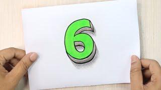 3D Number Drawing  6