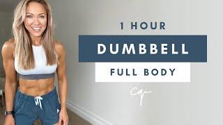 1 Hour DUMBBELL FULL BODY WORKOUT at Home  Caroline Girvan