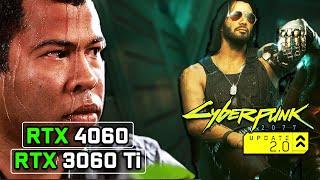 RTX 4060  RTX 3060 Ti vs Cyberpunk 2077 Update 2.0  DLSS 3.5  The BEST Looking Game Currently