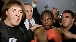 Tony Tucker & Carlton Leach With Nigel Benn Ring Exit