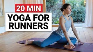 20 Min Yoga For Runners  All Levels Yoga To Stretch & Strengthen