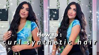 HOW TO CURL CHEAP SYNTHETIC HAIR EXTENSIONS FROM AMAZON