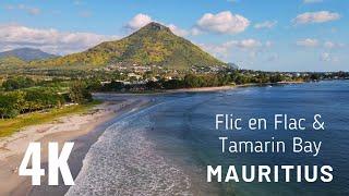 Flic en Flac and Tamarin beach Mauritius Drone 4K