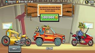 Hill Climb Racing 2 - New Electric Vehicle CC-EV Update - All Vehicles Unlocked Hack Gems Coins Mod