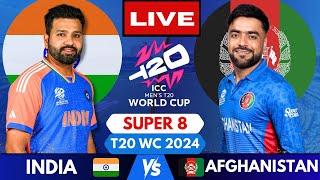  T20 WC 2024 Live IND vs AFG Match 43  Live Score & Commentary  INDIA vs Afghanistan Live Today