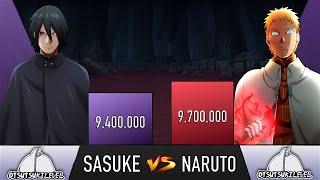 SASUKE VS NARUTO ALL FORMS POWER LEVELS 2022