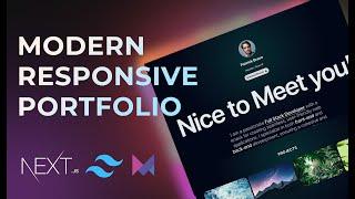 Build and Deploy Responsive Next.js portfolio website with MDX Blog  Tailwind  Framer Motion