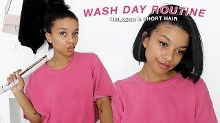 my current wash day routine  short & relaxed hair.