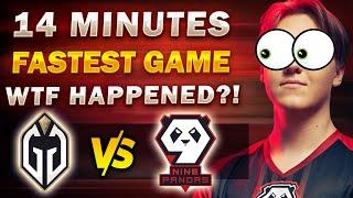 14 MIN FASTEST GG ON BALI MAJOR - GG vs 9Pandas - WTF HAPPENED with Kiyotaka Tinker?