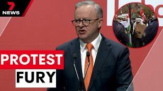 Walkouts and protests at Sydneys State Labor conference  7NEWS